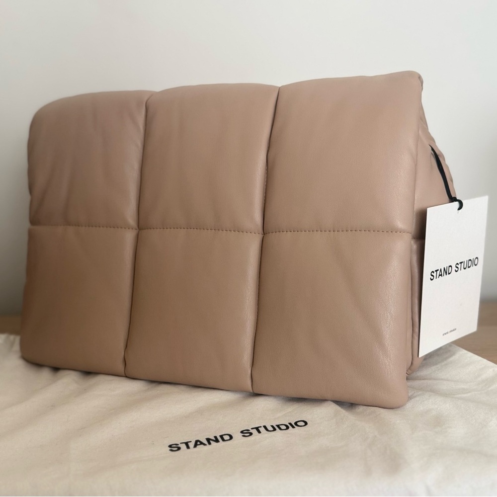 Stand Studio Wanda Clutch Bag | Taupe | Faux Leather